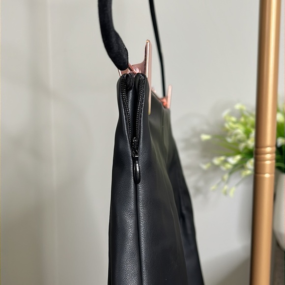 Black Fake Leather Mini Skirt - Picture 4 of 5